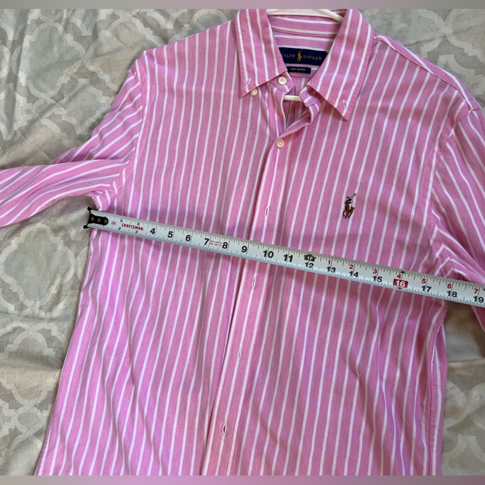 Ralph Lauren Pink Striped Men's Shirt - Picture 4 of 9